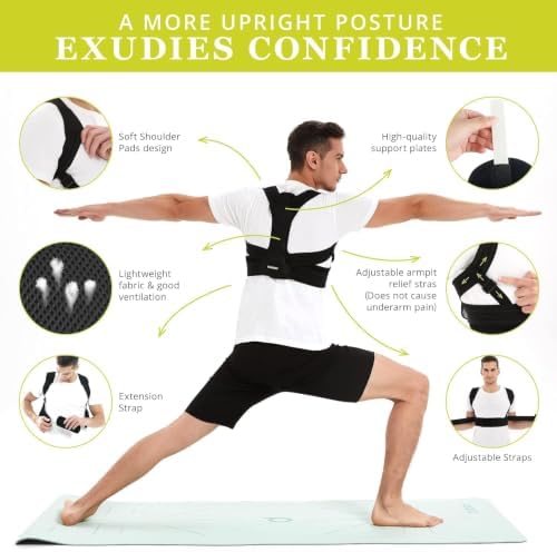 SHAPERKY Posture Corrector for Women and Men - Adjustable Upper Back Brace - Breathable Back Support straightener - Providing Pain Relief from Lumbar&Shoulder XL - Image 5
