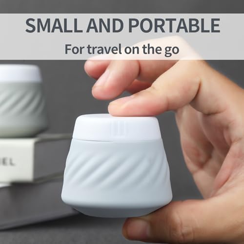 Gemice TSA Approved Travel Containers for Toiletries, 4 Pack Silicone Cream Jars with Convenient Toiletry Bag, Leak-proof Wide Mouth Travel-Size Toiletries Containers with Lid for Cosmetic Cream - Image 2