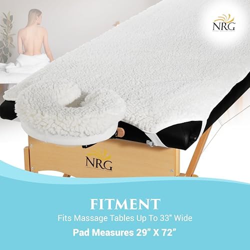 Fleece Massage Table Pad & Face Cradle Cover By NRG - Hypoallergenic Fleece Massage Pad Cushion & Face Cradle Cushion for Massage Tables & Esthetician Beds - Soft Thick Hypoallergenic Fleece - Image 3