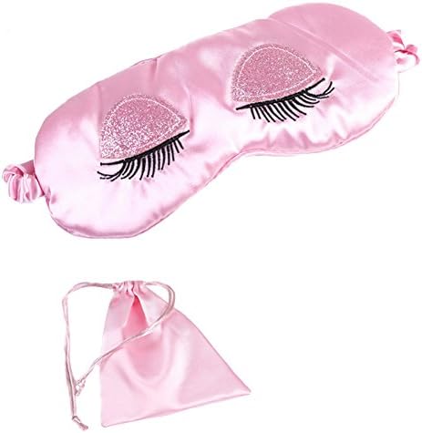 Silk Eye Sleep Mask Soft Sleeping Mask with Elastic Strap Blindfold Comfort Eye Shade Cover for Kids Girl Women Men by ACTLATI