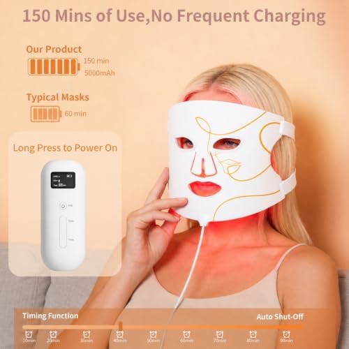 Red Light Therapy Face for Mask, 850nm NIR, Red & Blue for Home Skincare - Image 6