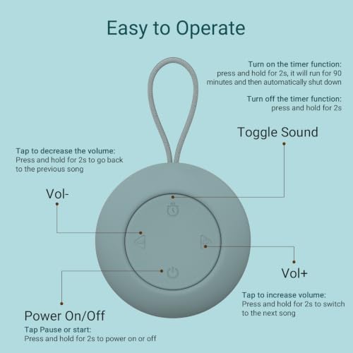 Portable Baby Sound Machine & Essentials for Babies & Kids-Blue - Image 7