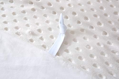 F.Y.Dreams Weighted Blanket Duvet Cover 60x80 inches with 8 Ties,Zipper on Long Side/Cotton&Minky Dot, Off-White/Just Duvet Cover - Image 5