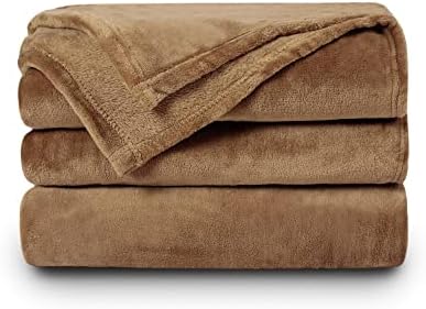 NANPIPER Fleece Blankets Super Soft Flannel King Size Blanket for Bed Luxury Cozy Microfiber Plush Fuzzy Blanket,Coffee Brown by NANPIPER