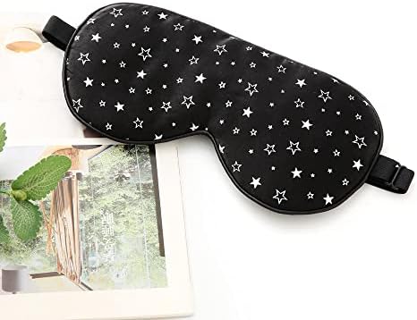 Tim & Tina 100% Silk Sleep Mask Comfortable,Super Soft Blindfold Eye mask Block Light for Sleeping,Shift Work,Naps,Travel,Yoga with Adjustable Strap (Silvery Stars) - Image 2