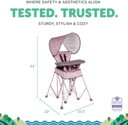Baby Delight Go with Me Uplift Deluxe Portable High Chair, Canyon Rose - Image 4