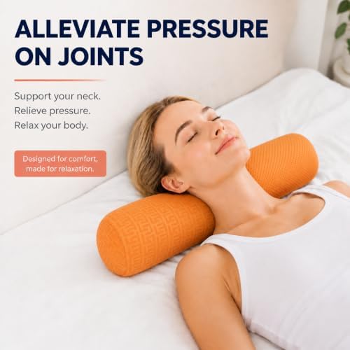 Neck Roll Pillow, Cervical Neck Pillow Bolster Pillow for Sleeping - Image 3
