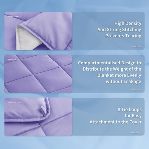 Topcee Weighted Blanket for Adults (25 lbs, 60" x 80") Queen Size Soft Cooling Heavy Blanket Sleeping, Apply to 240-260 lbs Body, Thick Breathable Blanket with Glass Bead, Easy Care - Image 4