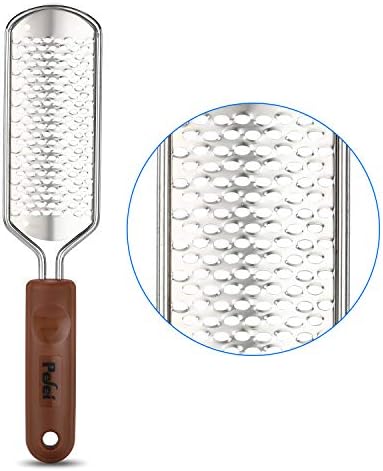 Professional Pedicure Foot File, Colossal Stainless Steel Detachable Foot Scrubber, Hard Skin Removers Pedicure Rasp for Wet and Dry Feet by Pefei