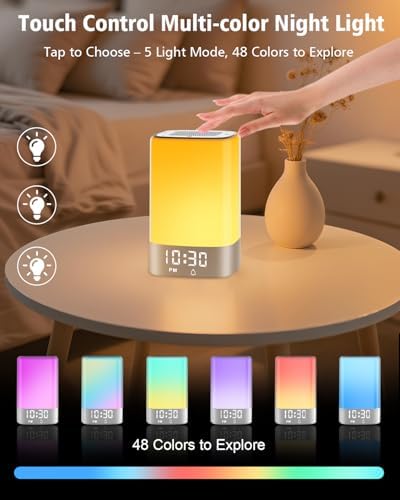 5 in 1 Sound Machine for Sleep,Alarm Clock & Night Light,Bluetooth Speaker - Image 4