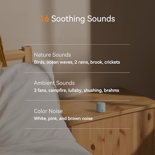 Dreamegg Portable White Noise Machine - Travel Sound Machine for Sleep, Features Powerful Battery, Egg-Sized, 16 Nature Sounds, Timer, Sound Machine for Baby Adults Office Privacy Home Gift (Ocean) - Image 5