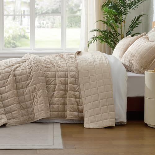 BEDELITE Velvet Quilt Set King Size, Luxury Velvet Comforter Bedding - Image 5