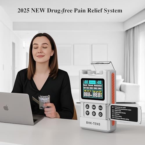 Digital TENS Unit with 8 Electrodes Pads, EMS TENS Unit Muscle Stimulator for Back Pain Relief, Upgraded Color LCD TENS Machine, Rechargeable Tens Massager for Neck Pain Relief, Sciatica Pain Relief - Image 6
