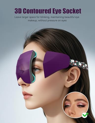 Sleep Mask for Side Sleeper Women Men, EVA BELLE Eye Mask for Sleeping Light Blocking, 3D Sleeping Mask Blackout, Soft Breathable Eye Shade Cover with Adjustable Elastic Strap for Travel Home Nap Rest - Image 2