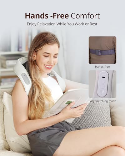 Shiatsu Neck and Back Massagers with Heat, 150 Mins Uses, 4 Modes & Adjustable Massage Head, Electric 3D Deep Tissue Kneading for Shoulder, Leg, Muscle Soreness, Pain Relief, Relaxation for Women, Men - Image 6