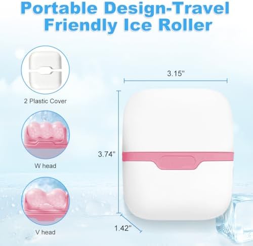 Ice Roller for Face, Eye, Skin Care Tool for Whole Body, Revitalizes Skin Firm & Puffiness Relief, Gift for Women (Pink) - Image 4