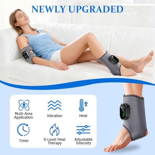 3-in-1 Foot Massager Charge 3 Vibration 6 Speed Heat Control (Grey 1Plack) - Image 5