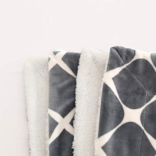 Elegant Comfort Luxury Ultra-Plush Velvet Touch Fleece Throw Soft, Warm, Cozy| Micromink Sherpa-Backing Reversible Blanket for Bed, Sofa and Couch, (50 x 60), Bloomingdale Grey - Image 3