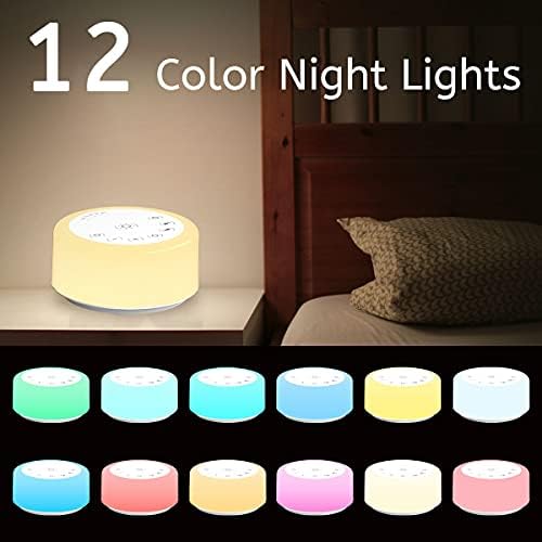 Soother Sleep Sound Machine Night Light White Noise Machine with 30 Soothing Sounds & 12 Color Night Lights for Baby Kids Adults Brown Noise Machine with Timer & Continuous Play for Home Travel Office - Image 3