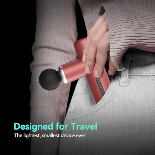 Mini Massage Gun Pocket-Sized Massage Gun Deep Tissue Quiet, Portable Percussion Muscle Travel Massager Gun,Back/Neck Massager for Pain Relief Deep Tissue (Red) - Image 7