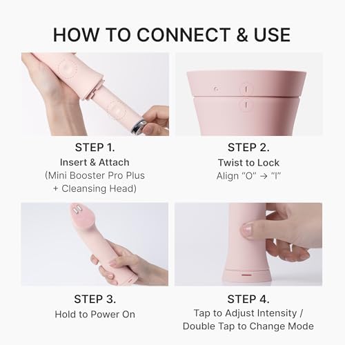 medicube Mini Booster Pro Plus Cleansing Device Set - Portable, Pink - Image 7