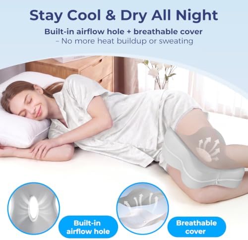 13" Extended-Length Knee Pillow for Side Sleepers with Full Thigh Support - Image 3