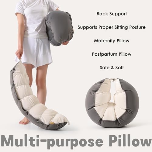 Peallow(Pat. Pend) – Long Round Body Pillow for Adults, Bolster Pillow for Sleeping, Soft and Supportive Pillow for Sleeping & Lumbar Support - Image 6
