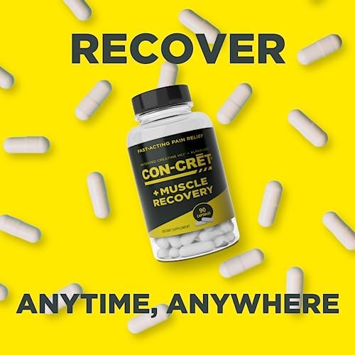 CON-CRET Creatine HCl + Muscle Recovery with Alpha-GEE®, Supports Muscle Recovery, Reduces Soreness, Restores Muscle Health, 90 Capsules - Image 5