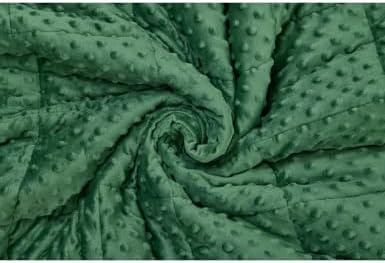 TONGDADA Minky Weighted Blanket | 40''x60'',10lbs | Cozy and Soft Minky Weighted Throw Blanket | Luxury Velvet with Premium Glass Beads | Dark Green Minky - Image 6