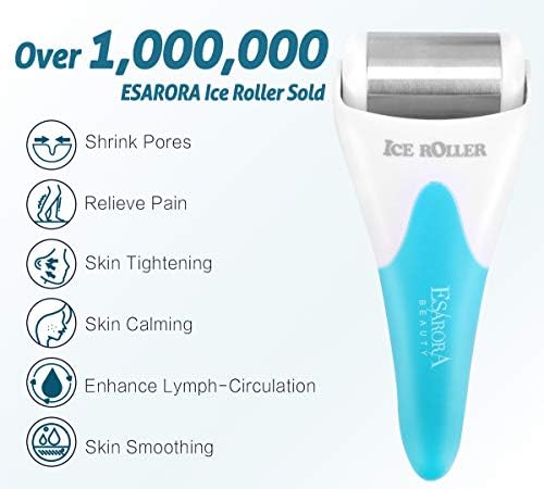 ESARORA Ice Roller for Face & Eye, Puffiness, Migraine, Pain Relief and Minor Injury, Skin Care Products, Blue - Image 2