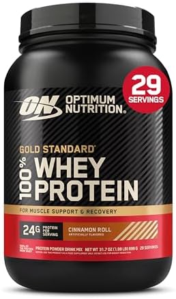 Optimum Nutrition Gold Standard Whey Protein Powder, Cinnamon Roll, 2LB by OPTIMUMNUTRITION