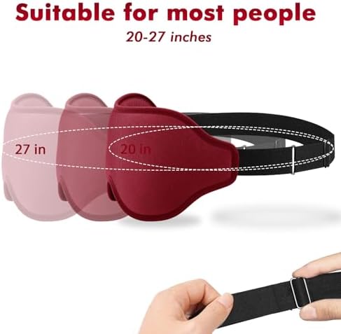 Sleep Mask for Men and Women, Lash Extensions 3D Eye Mask, Red - Image 4