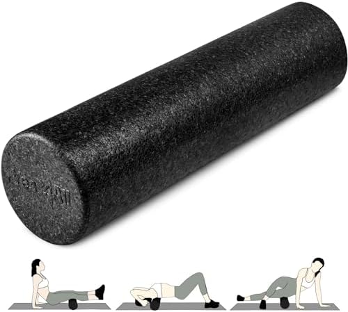 Yes4All High Density Foam Roller for Back, Variety of Sizes & Colors for Yoga, Pilates - Black - 24 Inches by Unknown