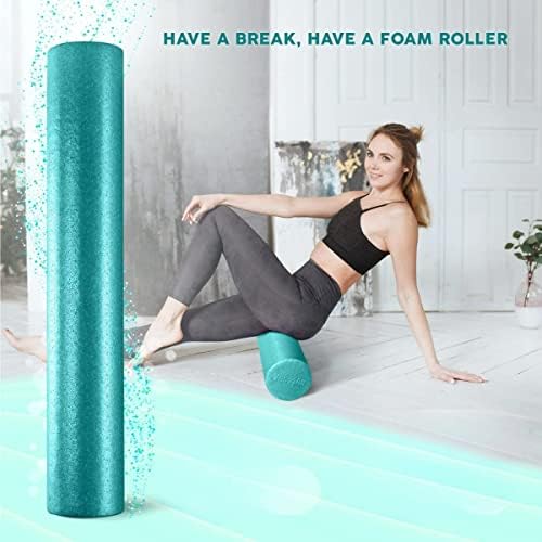 Yes4All High-Density EPP Round Back Roller Foam, Exercise Foam Roller for Yoga, & Pilates, Multiple Sizes and Colours, Turquoise - 18 inches - Image 4