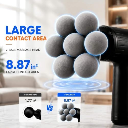 Massage Gun with Wide-Coverage Head, Comfortable Massage for Home & Travel - Image 2