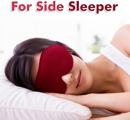 Sleep Mask for Men and Women, Lash Extensions 3D Eye Mask, Red - Image 2