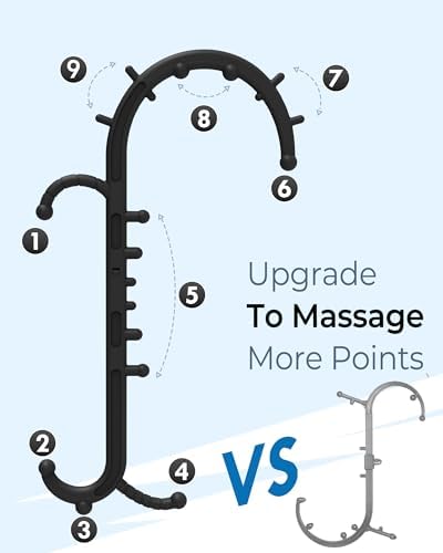Back and Neck Massager for Pain Relief Deep Tissue, Upgraded Full Body Trigger Point Cane Massage Tools, Therapy Massage Stick Pressure Point Hook, Muscle Knot Remover Tool (Black) - Image 4