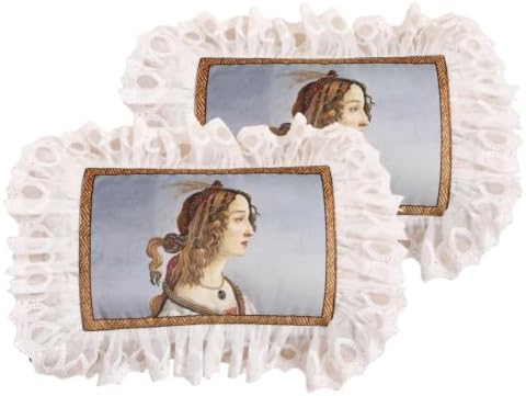 patdrea Designer Velvet Throw Pillow Cover,Set of 2,12"x20"-Botticelli A by patdrea