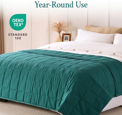 Topblan Cooling Weighted Blanket for Adults, 15 lbs 60 x 80 Queen Size Bed - Image 4