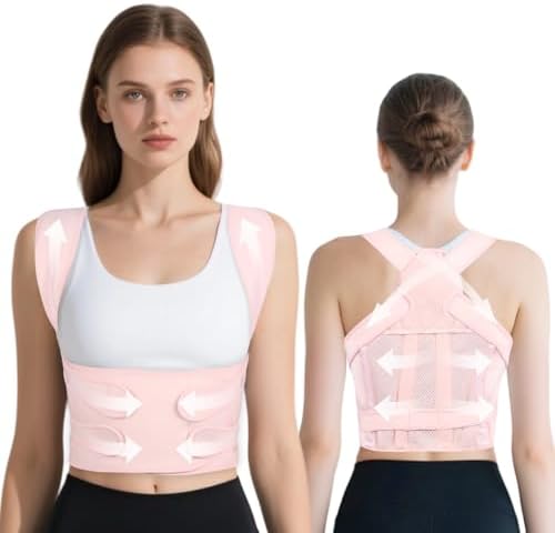 Back Brace Posture Corrector for Women and Men, Back Shoulder Support Belt by Unknown