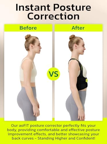 AOFIT Posture Corrector for Women for Rounded Shoulders Hunchback Black - Image 2