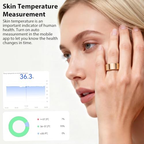Smart Ring for Women, Health Tracker & 5ATM, COLMI R02. (Rose Gold, 11#) - Image 6