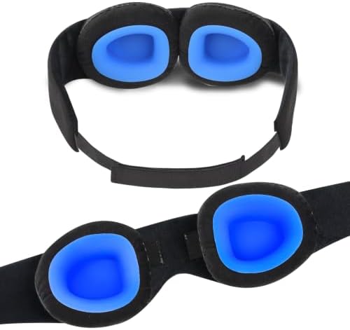 Sleep Mask for Dry Eyes, 100% Blackout Hydrating Sleeping Mask Black by NSONER
