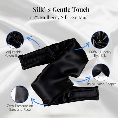 Silk Sleep Mask – 100% Mulberry Silk Eye Mask for Sleeping - Image 3