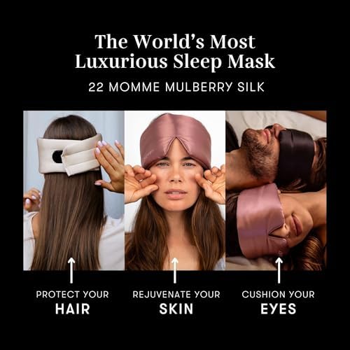 DROWSY Silk Sleep Mask - Face-Hugging, Padded Cocoon for Luxury Sleep in Total Darkness - 100% Pure Mulberry Silk (Black Jade) - Image 5