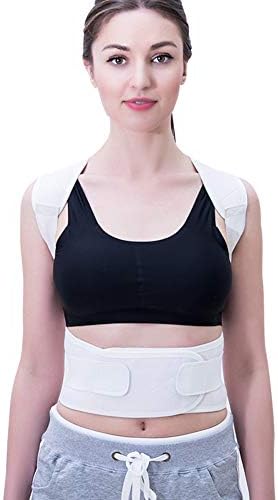 MOHUACHI Thoracic Back Brace Posture Corrector- Magnetic Lumbar Back Support Belt-Back Pain Relief, Improve Thoracic Kyphosis, for Lower and Upper Back Pain Men & Women (white, Medium) - Image 5