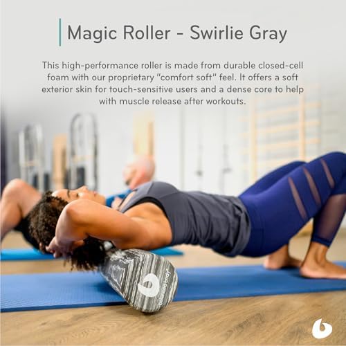 Balanced Body Magic Roller - Muscle Release Tool for Post-Pilates Workout or Physical Therapy, Stretching Tool, Swirlie Gray - Image 2