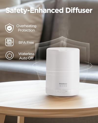 InnoGear 300ml Essential Oil Diffuser for Home Humidifier, Basic White - Image 4