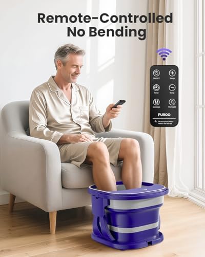Puboo Collapsible Foot Spa Bath Massager with Heat, Precise Temp Control - Image 6