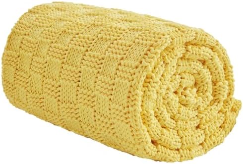 Knitted Weighted Blanket for Adult, No Beads Heavy Blanket 36"x48" 3lbs by Unknown